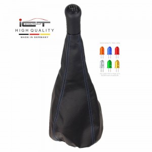 VW Bus T4 Transporter Multivan California manopla de câmbio de couro coifa com moldura de montagem