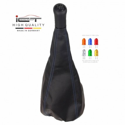 VW Bus T4 Transporter Multivan California manopla de câmbio de couro coifa com moldura de montagem