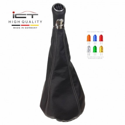 ict pomello del cambio con cuciture grigie VW Bus T4 Transporter Multivan California