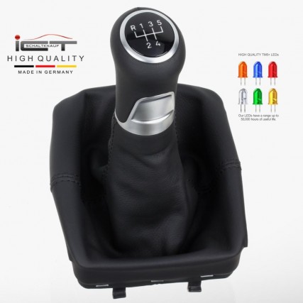 VW Polo 4 9N 9N2 9N3 pommeau de vitesse soufflet cuir Alcantara