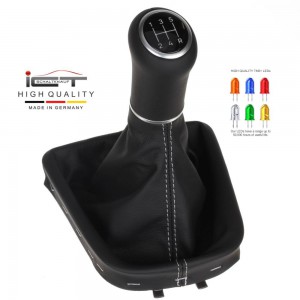 ict pommeau de vitesse avec coutures noires VW UP Seat Mii Skoda Citigo