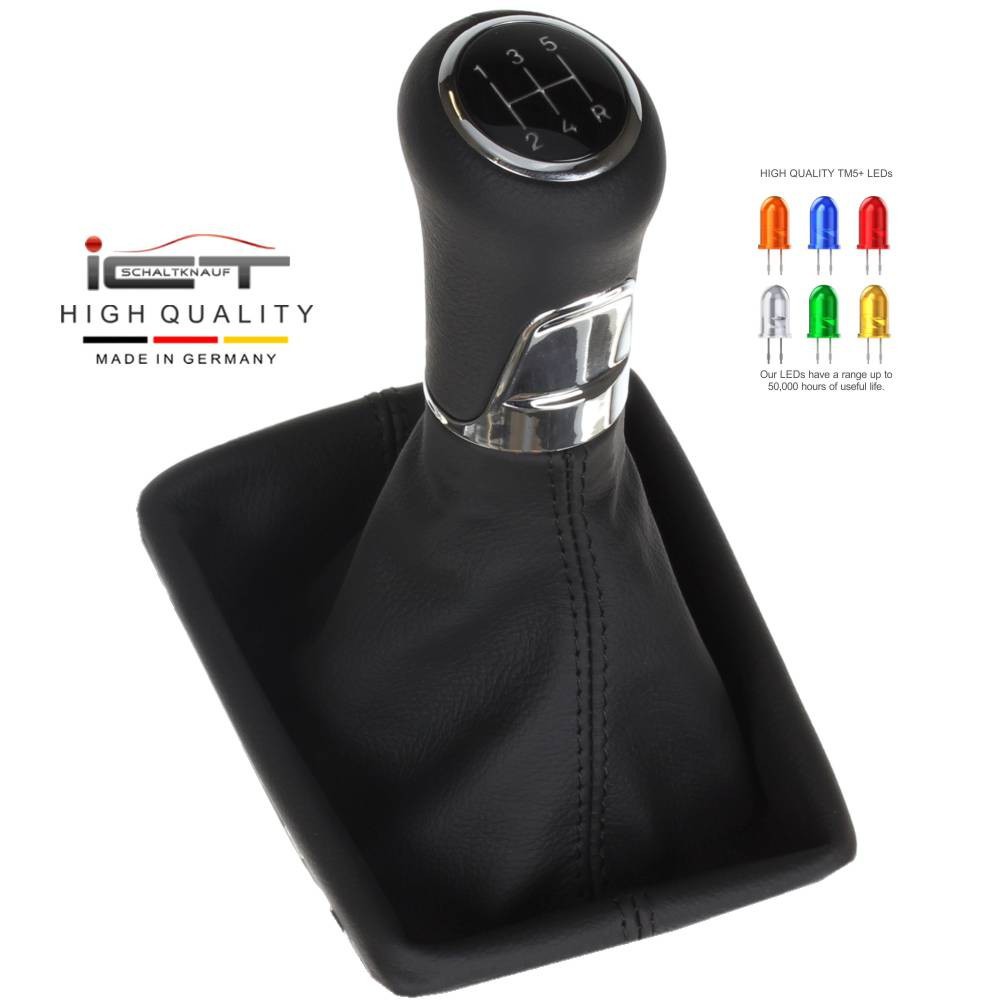 Ford Fiesta MK7 MK8 Facelift pommeau de vitesse soufflet cuir Alcantara