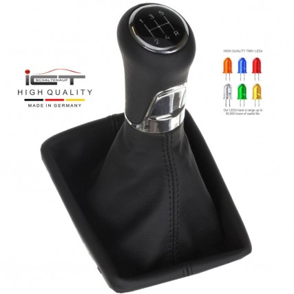 Ford Fiesta MK7 MK8 Facelift pommeau de vitesse soufflet cuir Alcantara