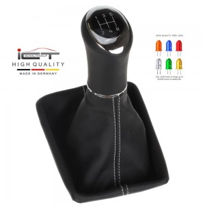 Ford Fiesta MK7 MK8 Facelift manopla de câmbio de couro coifa com moldura de montagem