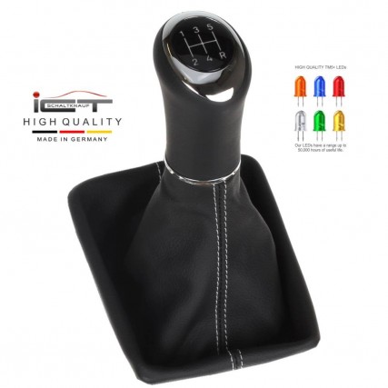 Ford Fiesta MK7 MK8 Facelift pommeau de vitesse cuir et soufflet avec cadre de montage