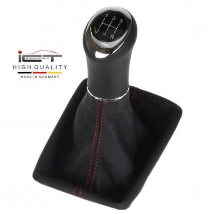 ict pommeau de vitesse avec coutures rouges Toyota Avensis Typ T22