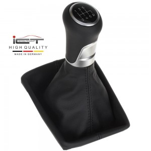 ict pommeau de vitesse avec coutures grises Toyota Avensis Typ T22