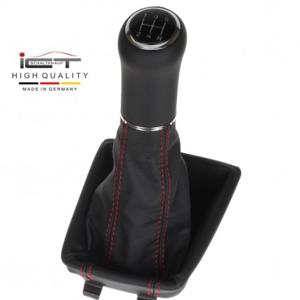 ict pommeau de vitesse avec coutures rouges Skoda Fabia Roomster 3 Typ NJ3