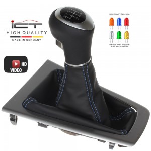 Ford Focus MK3 3 Generation manopla de câmbio de couro coifa com moldura de montagem