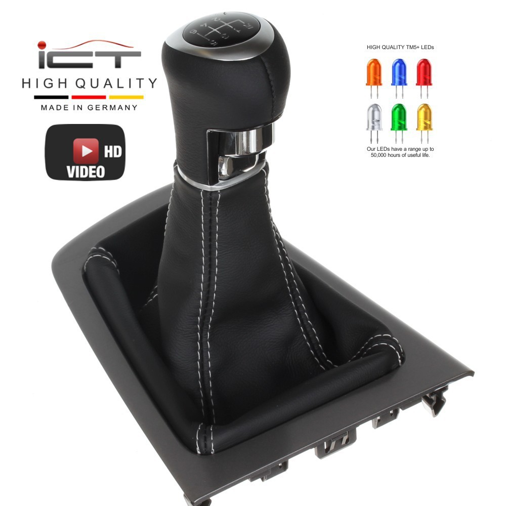 Ford Focus MK3 3 Generation pomo de la palanca de cambios Alcantara cuero funda