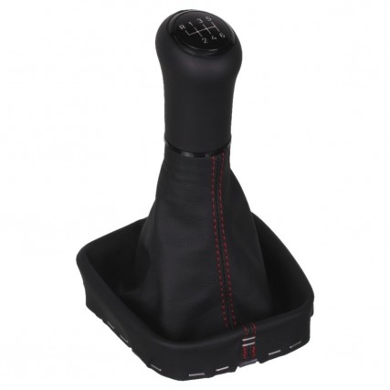 ict shift knob with red stitching VW Polo 5 6R 6C GTI