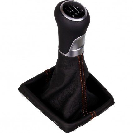 ict pomo de la palanca de cambios con costuras rojas Ford Focus MK2 DA3 ST RS TDDi TDCi