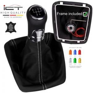 Skoda Octavia 2 RS 1Z3 1Z5 pomello del cambio Alcantara pelle cuffia