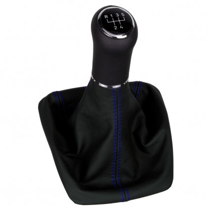 Skoda Yeti Typ 5L shift gear knob boot gaiter leather mounting frame