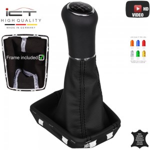 Schaltknauf Schaltsack Skoda Rapid leder schaltmanschette