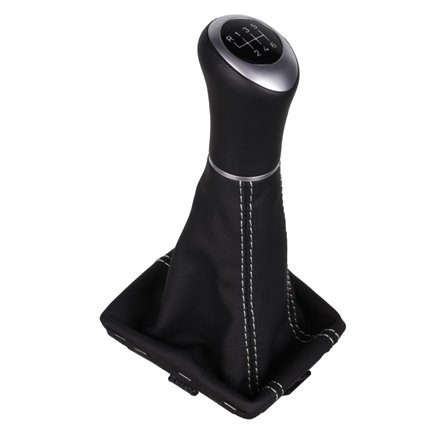 ict Schaltknauf mit graue Naht Skoda Oktavia 3 Typ 5E Facelift