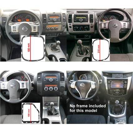 vista inferior da moldura da coifa Nissan Navara Pathfinder R51 Thai FL D231