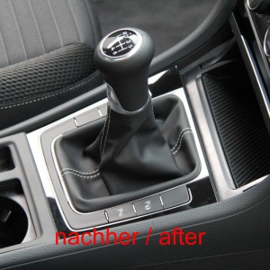 VW Golf 8 MK8 GTI R CD pomo de la palanca de cambios Alcantara cuero funda Instalación