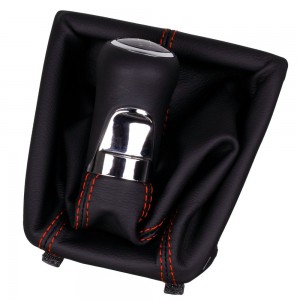 ict Schaltknauf mit rote Naht Skoda Karoq