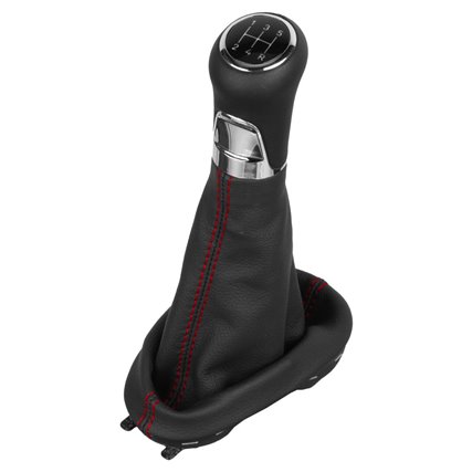 ict pomello del cambio con cuciture rosse Dacia Sandero Stepway 1 BS2 B8 Logan MCV