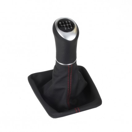 ict pommeau de vitesse avec coutures rouges Seat Leon 3 Typ 5F