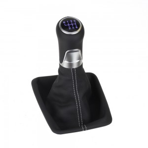 Seat Leon 3 Typ 5F pomo de la palanca de cambios de cuero funda marco de montaje