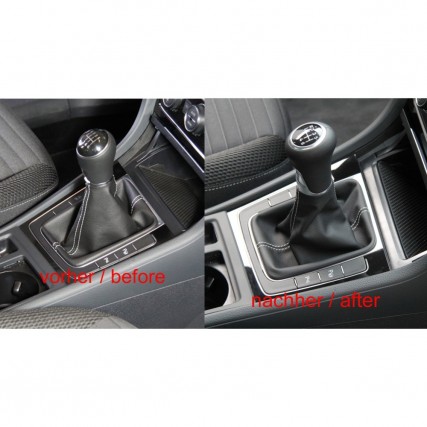 ict pomo de la palanca de cambios con costuras grises Seat Leon 3 Typ 5F