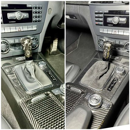 Mercedes W204 AMG C63 shift gear knob boot gaiter cover Alcantara leather