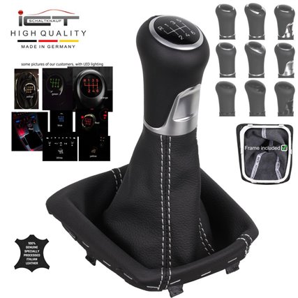 Skoda Kamiq Scala Schaltknauf Schaltsack Alcantara leder schaltmanschette