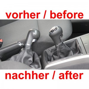 Schaltknauf Schaltsack Opel Astra H / GTC / TwinTop leder