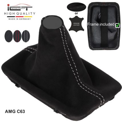Mercedes W204 AMG C63 (2012-2015) Schaltknauf Schaltsack leder schaltmanschette mit rahmen