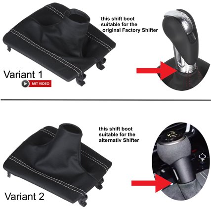 ict Schaltknauf mit graue Naht Porsche PDK GT3 Style Boxster Cayman Spyder 718 911 991 981 982