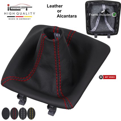 Porsche 911 991 GT3 Turbo Targa GTS R (2011-2019) Schaltknauf Schaltsack leder schaltmanschette mit rahmen