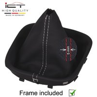 VW Golf 5 Golf 6 Eos Scirocco 3 MK5 MK6 (2003-2015) Schaltknauf Schaltsack Alcantara leder schaltmanschette
