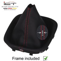 VW Golf 5 Golf 6 Eos Scirocco 3 MK5 MK6 (2003-2015) Schaltknauf Schaltsack leder schaltmanschette mit rahmen