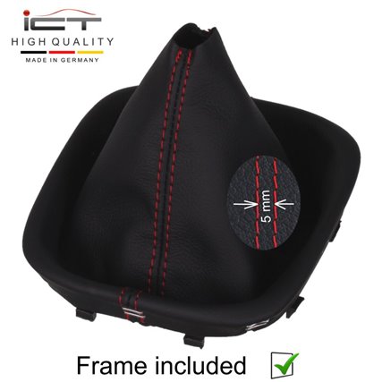 VW Golf 5 Golf 6 Eos Scirocco 3 MK5 MK6 (2003-2015) shift gear knob boot gaiter leather mounting frame