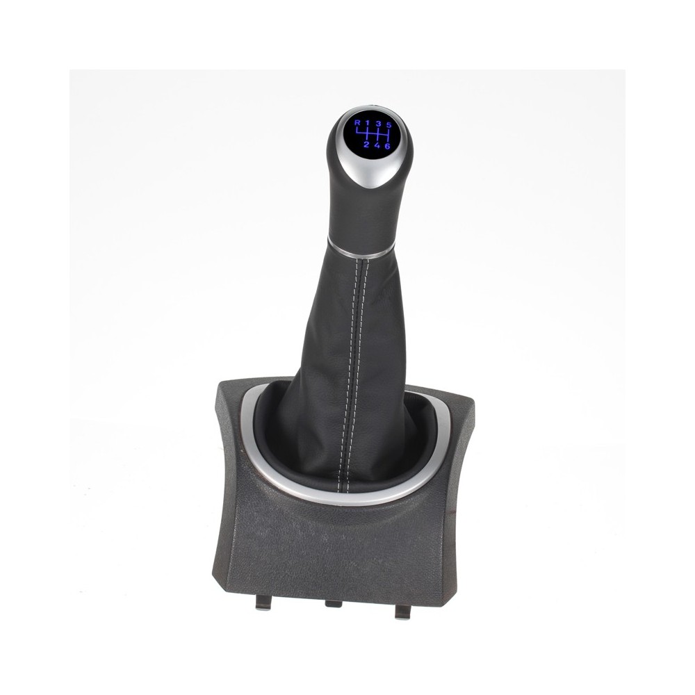 Pommeau Levier Vitesse Pour Clio 3 III (2005-2012) - Soufflet Cuir PU, Design Noir élégant - Améliore L'intérieur