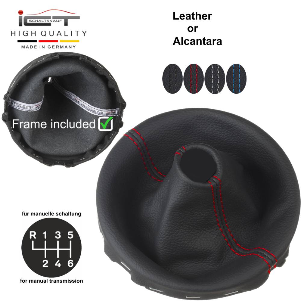 VW Bus T5 (2003–2015) Transporter Caravelle Multivan California shift gear knob boot gaiter cover Alcantara leather