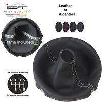 VW Bus T5 (2003–2015) Transporter Caravelle Multivan California Schaltknauf Schaltsack leder schaltmanschette mit rahmen