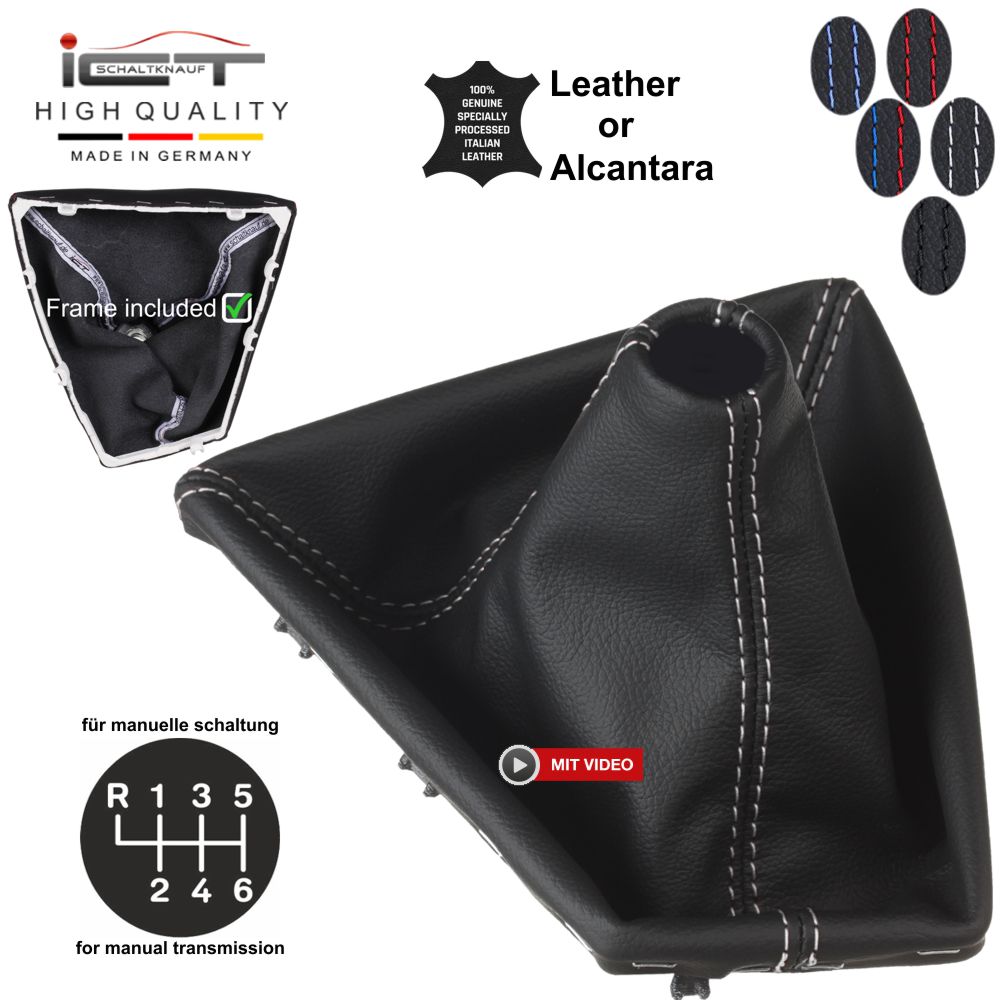 BMW Serie 1 Serie 2 F20 F21 F22 F23 (2010-2019) pomello del cambio Alcantara pelle cuffia