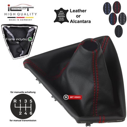 BMW Série 1 Série 2 F20 F21 F22 F23 (2010-2019) pommeau de vitesse cuir et soufflet avec cadre de montage