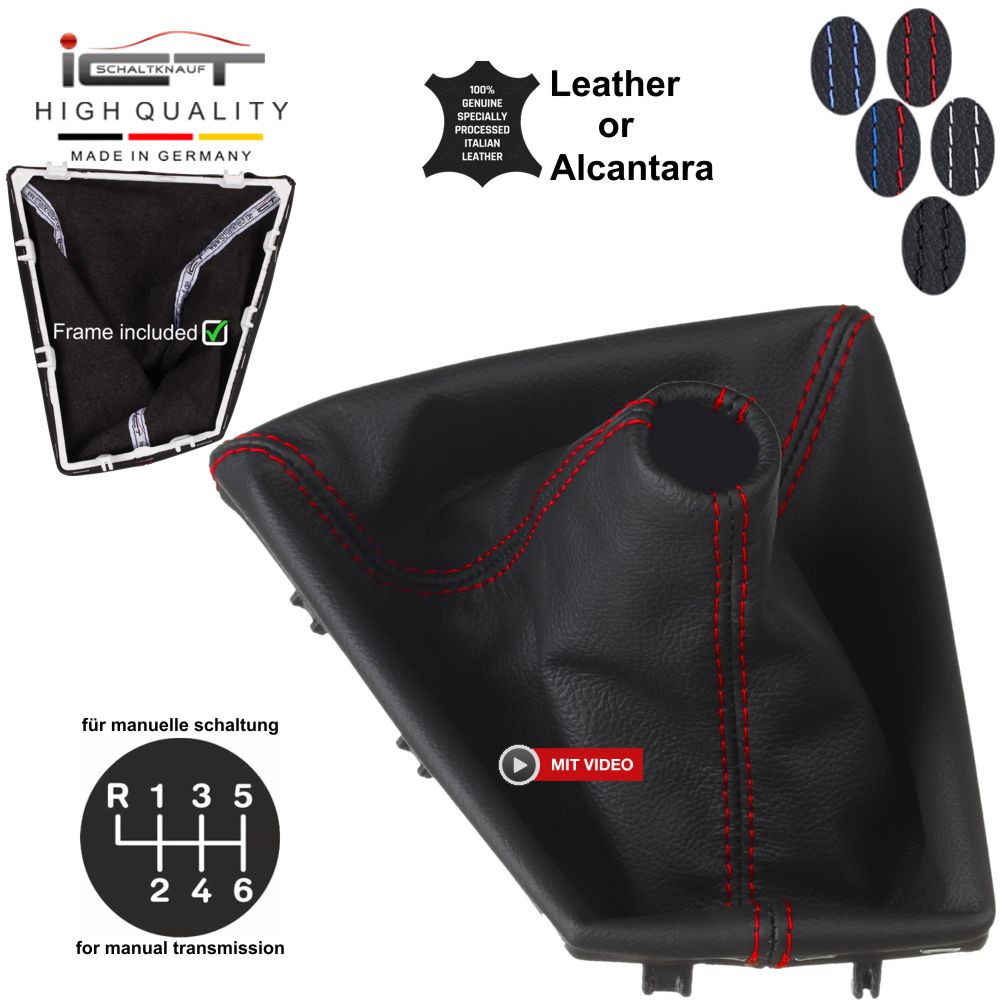 BMW Serie 3 Serie 4 F30 F31 F32 F33 F34 F36 (2011-2019) pomo de la palanca de cambios Alcantara cuero funda