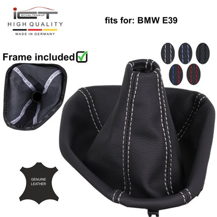 BMW Serie 5 E39 (1994–2004) pomo de la palanca de cambios Alcantara cuero funda BMW Serie 5 E39 (1994–2004) pomo de la palanca de cambios Alcantara cuero funda