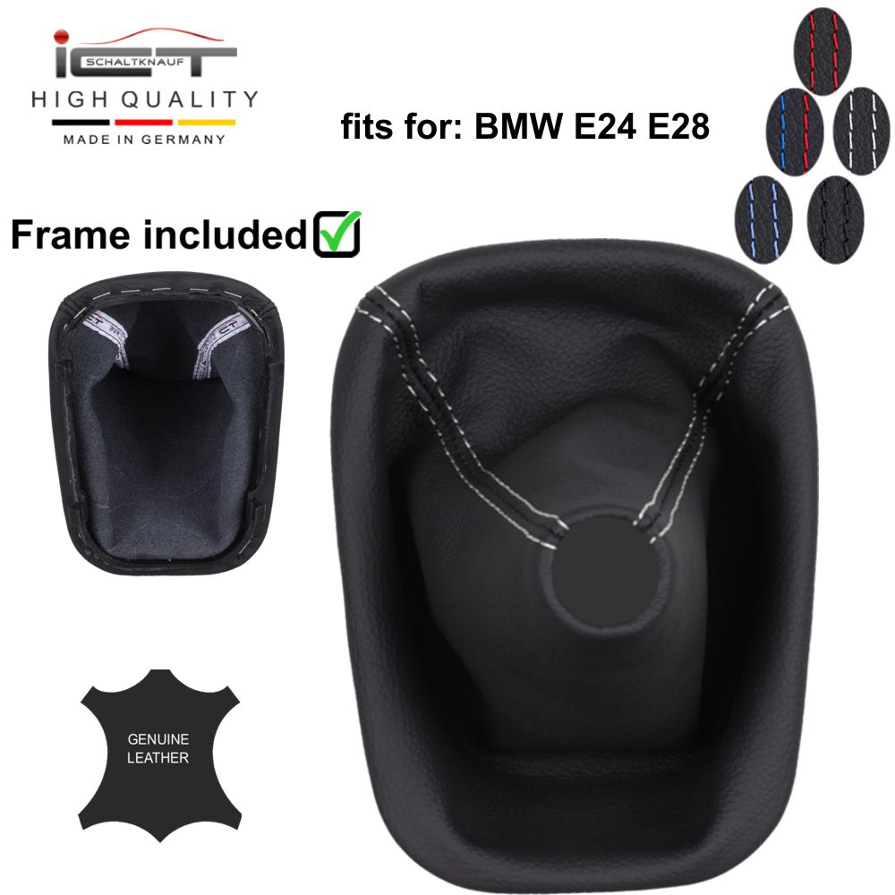 BMW Serie 5 BMW E28 (81-87) E24 (82-89) pomo de la palanca de cambios Alcantara cuero funda