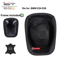 BMW Série 5 BMW E28 (81-87) E24 (82-89) pommeau de vitesse cuir et soufflet avec cadre de montage