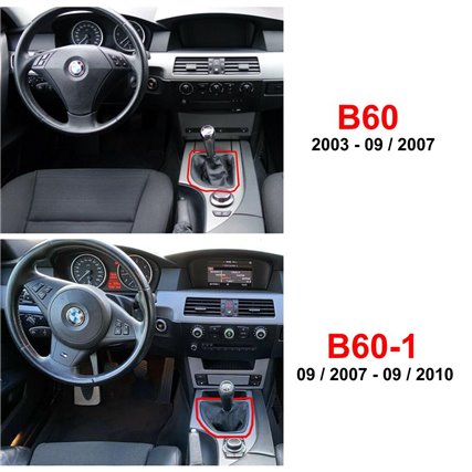 cuffia del cambio vista dal basso del telaio E60 E61 Touring Facelift (2003-2010)