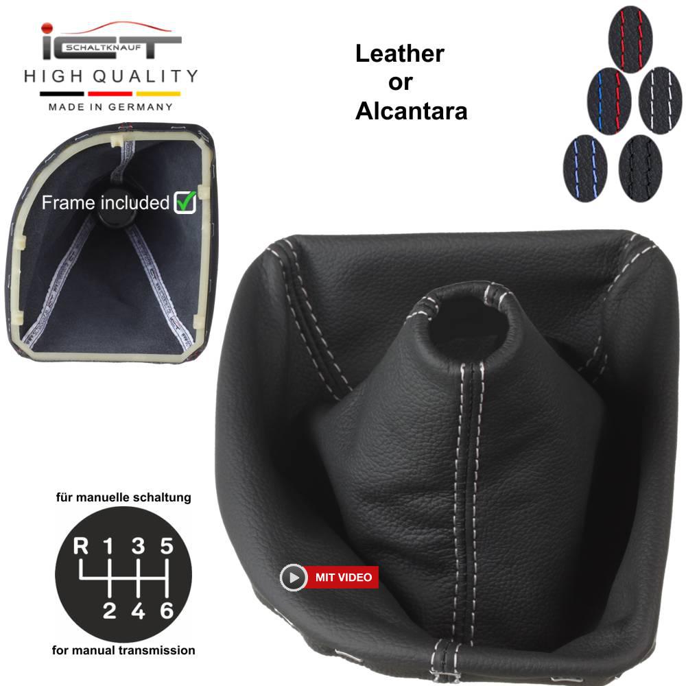 BMW Serie 5 E60 E61 Touring Facelift (2003-2010) pomo de la palanca de cambios Alcantara cuero funda