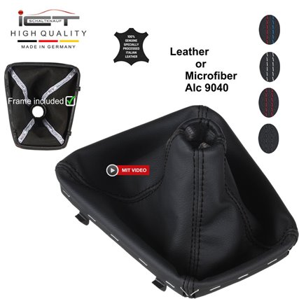 BMW Serie 3 E36 Compact (1993 – 2000) pomello del cambio pelle e cuffia con telaio di montaggio