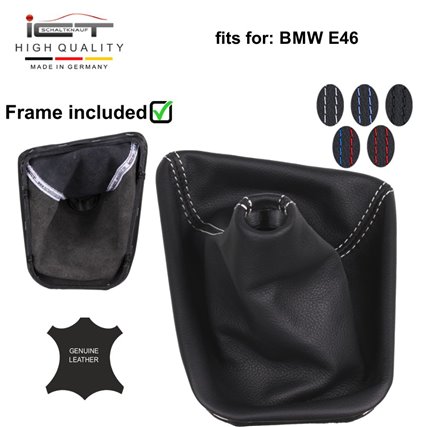BMW Série 3 E46 (1999-2004) pommeau de vitesse soufflet cuir Alcantara