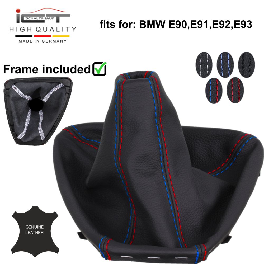 BMW Série 3 E90 E91 E92 E93 (2007-2013) pommeau de vitesse soufflet cuir Alcantara